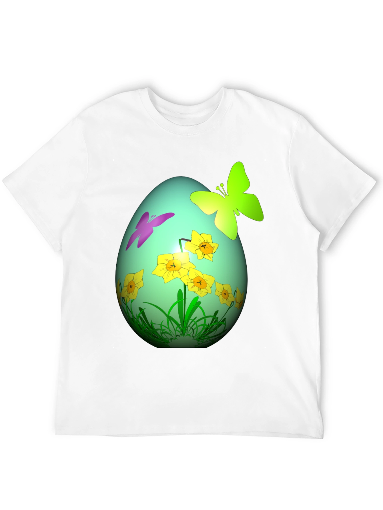 Easter Egg Butterfly Daffodil Graphic Tee