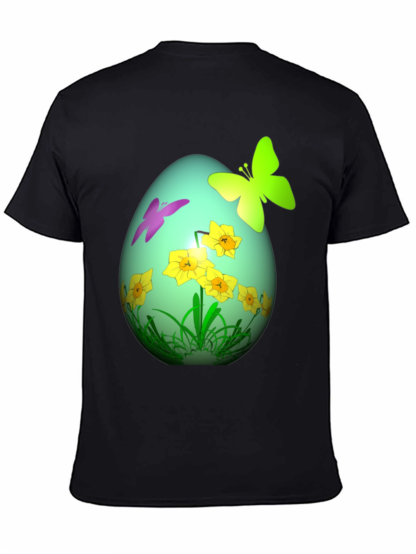Easter Egg Butterfly Daffodil Graphic Tee