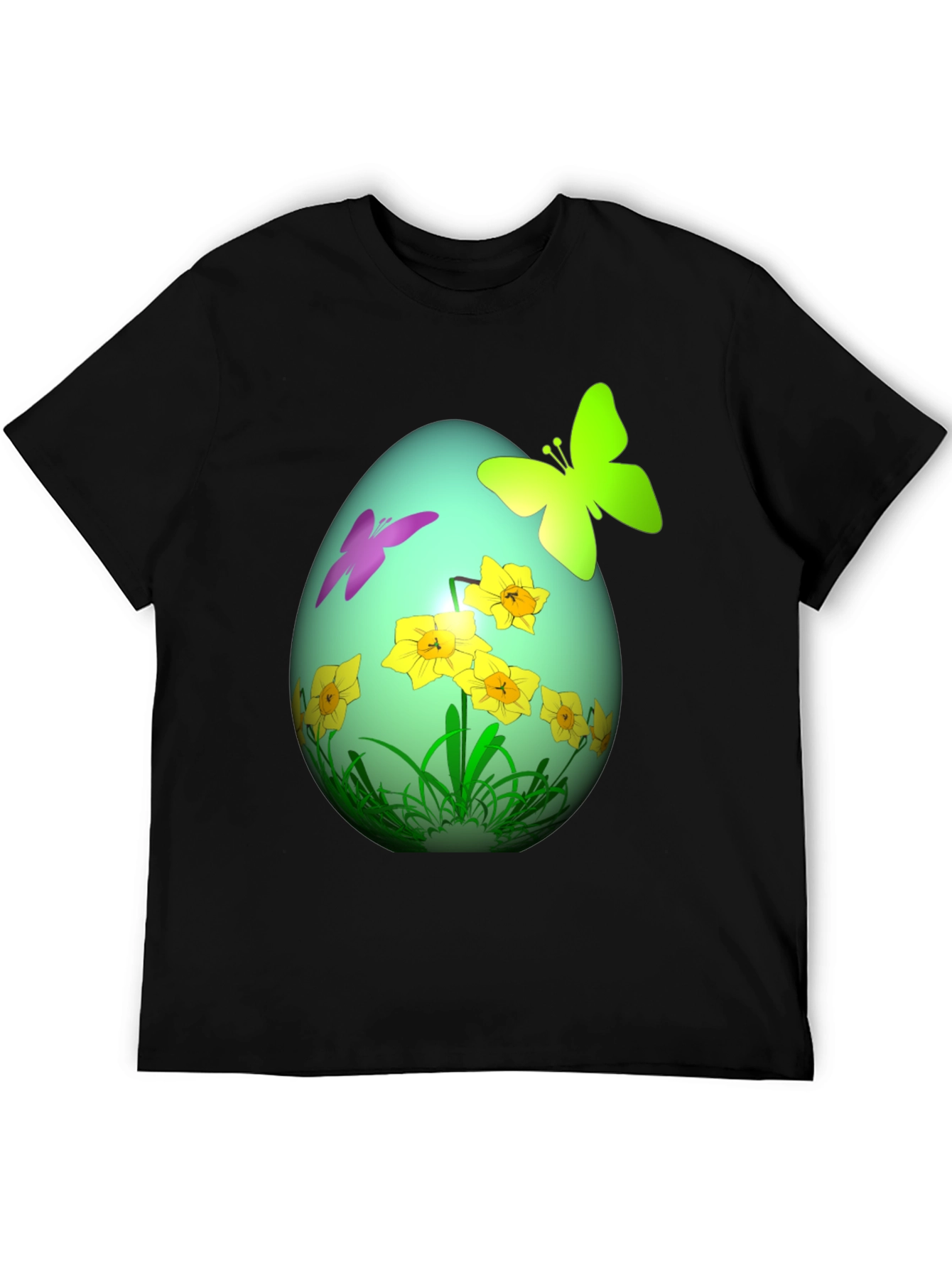 Easter Egg Butterfly Daffodil Graphic Tee