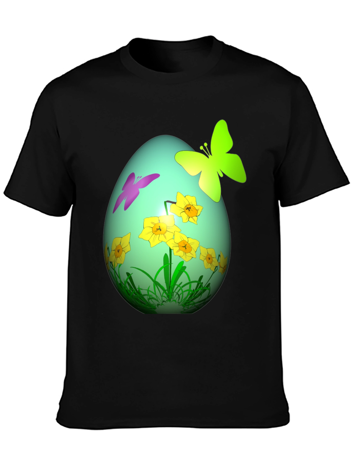 Easter Egg Butterfly Daffodil Graphic Tee