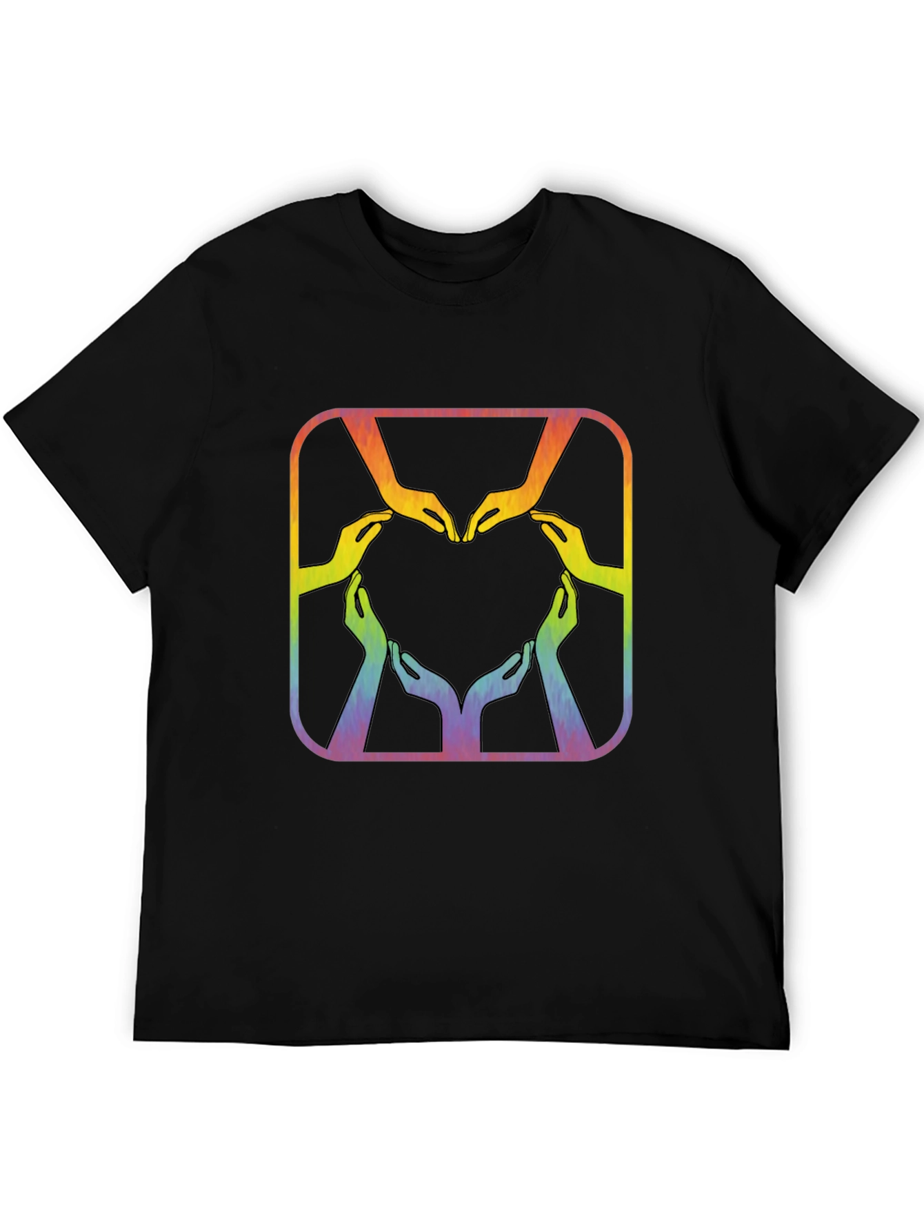 Rainbow Hands Heart Graphic Tee