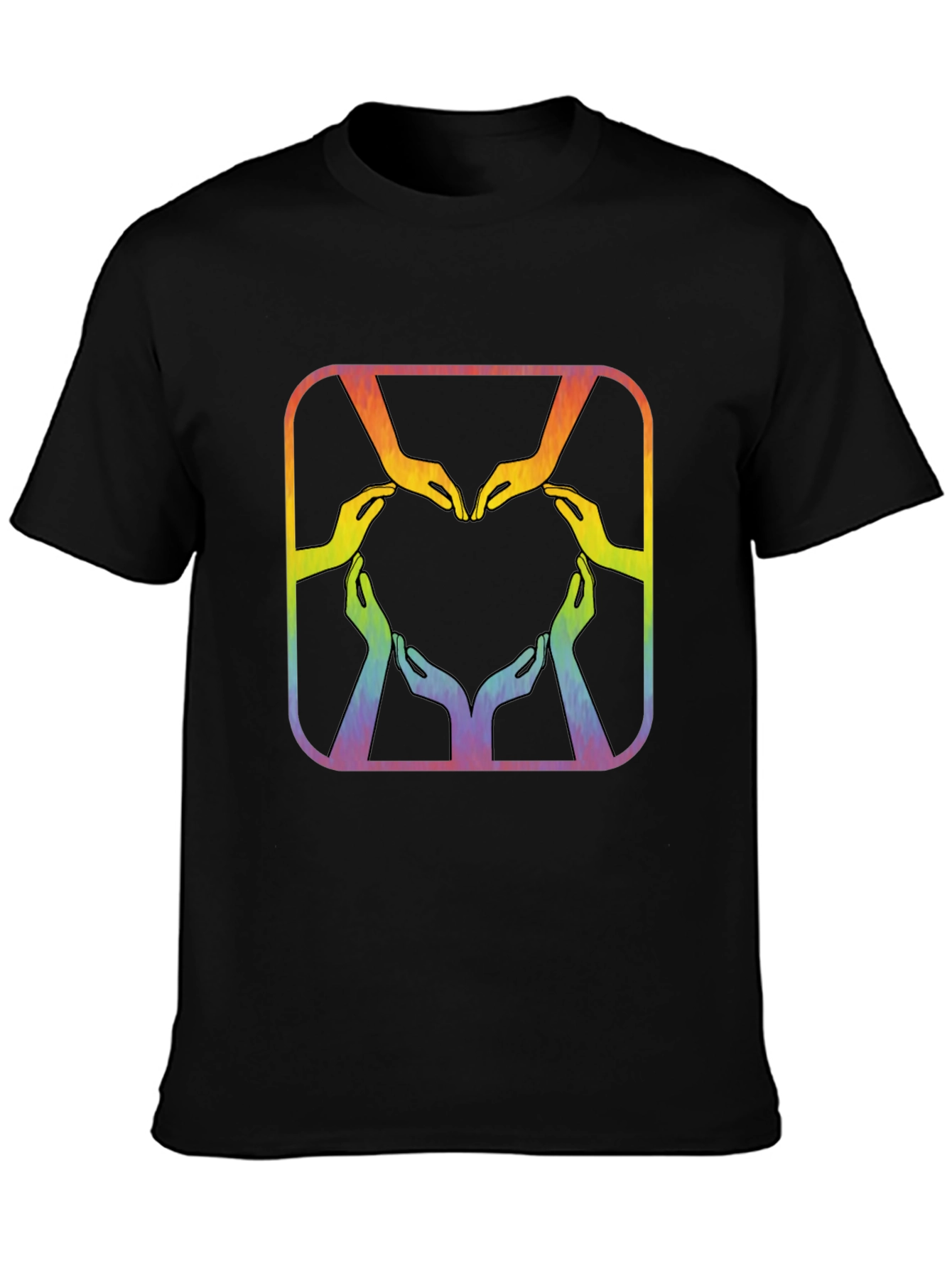 Rainbow Hands Heart Graphic Tee