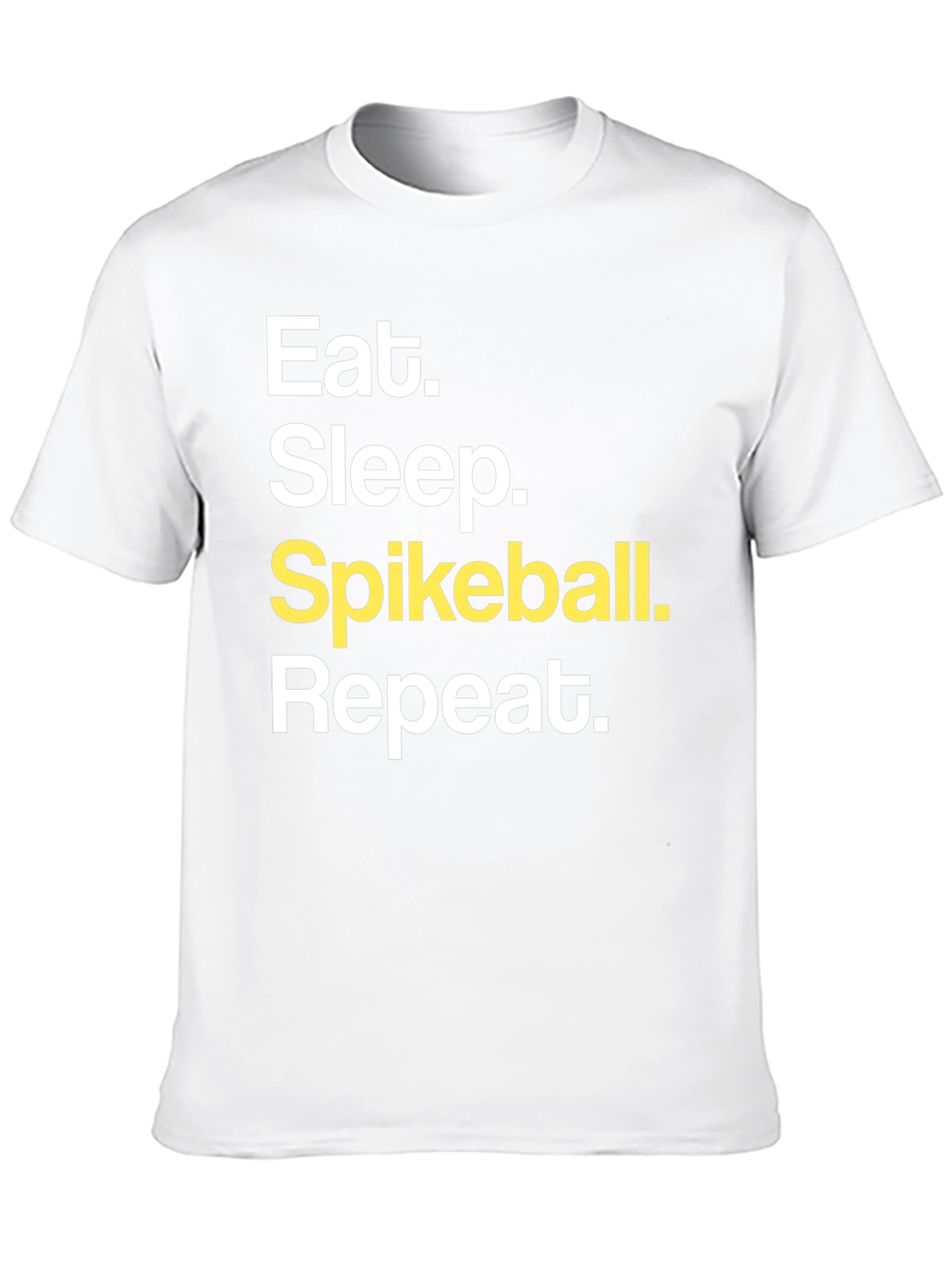 Eat Sleep Spikeball Repeat Black Graphic T-Shirt