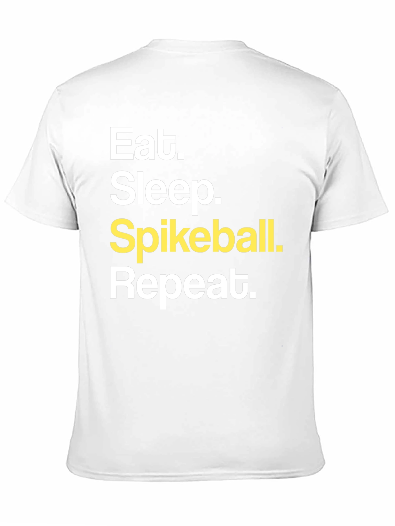 Eat Sleep Spikeball Repeat Black Graphic T-Shirt