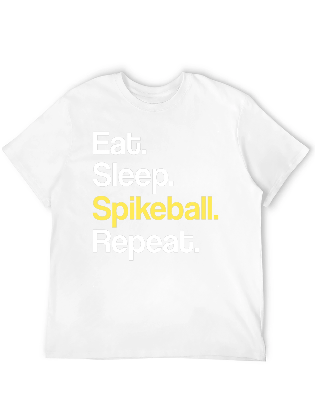 Eat Sleep Spikeball Repeat Black Graphic T-Shirt