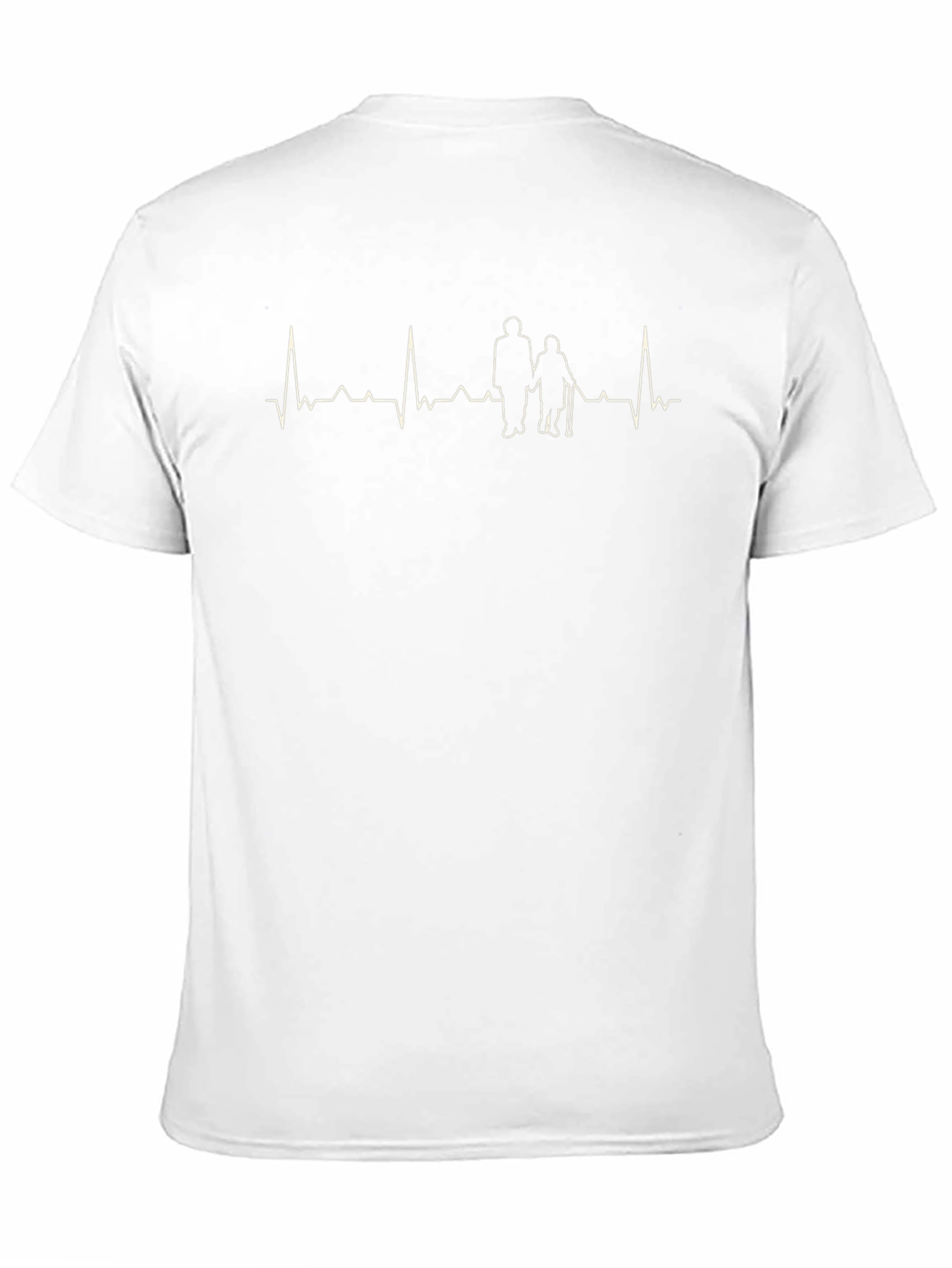 Heartbeat Couple T-Shirt - Black