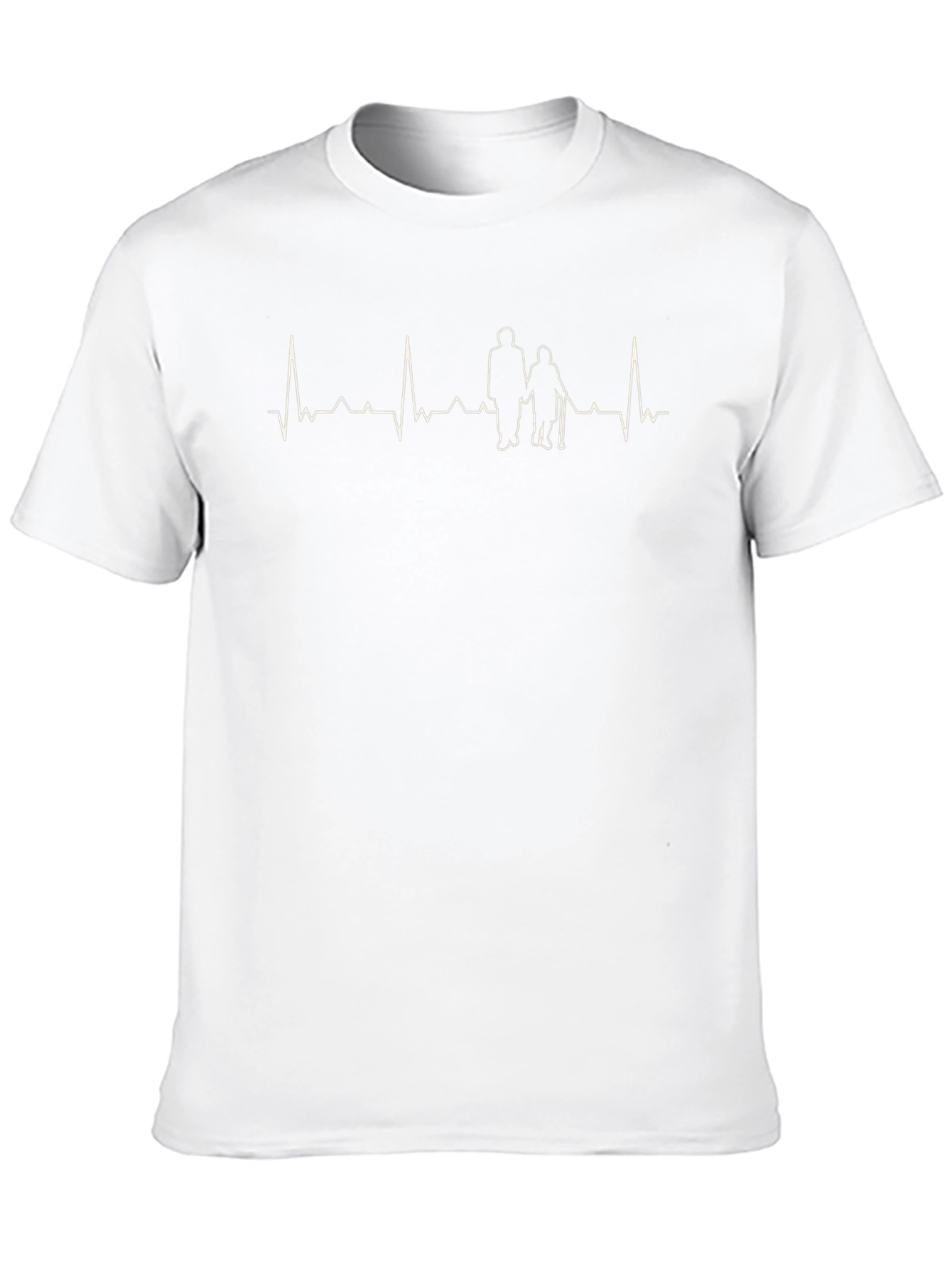 Heartbeat Couple T-Shirt - Black