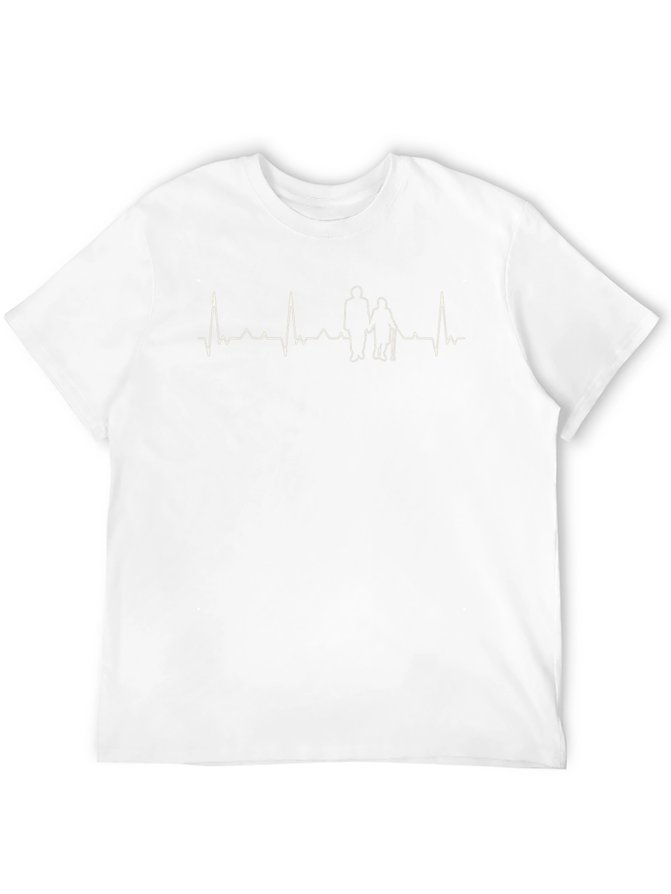 Heartbeat Couple T-Shirt - Black
