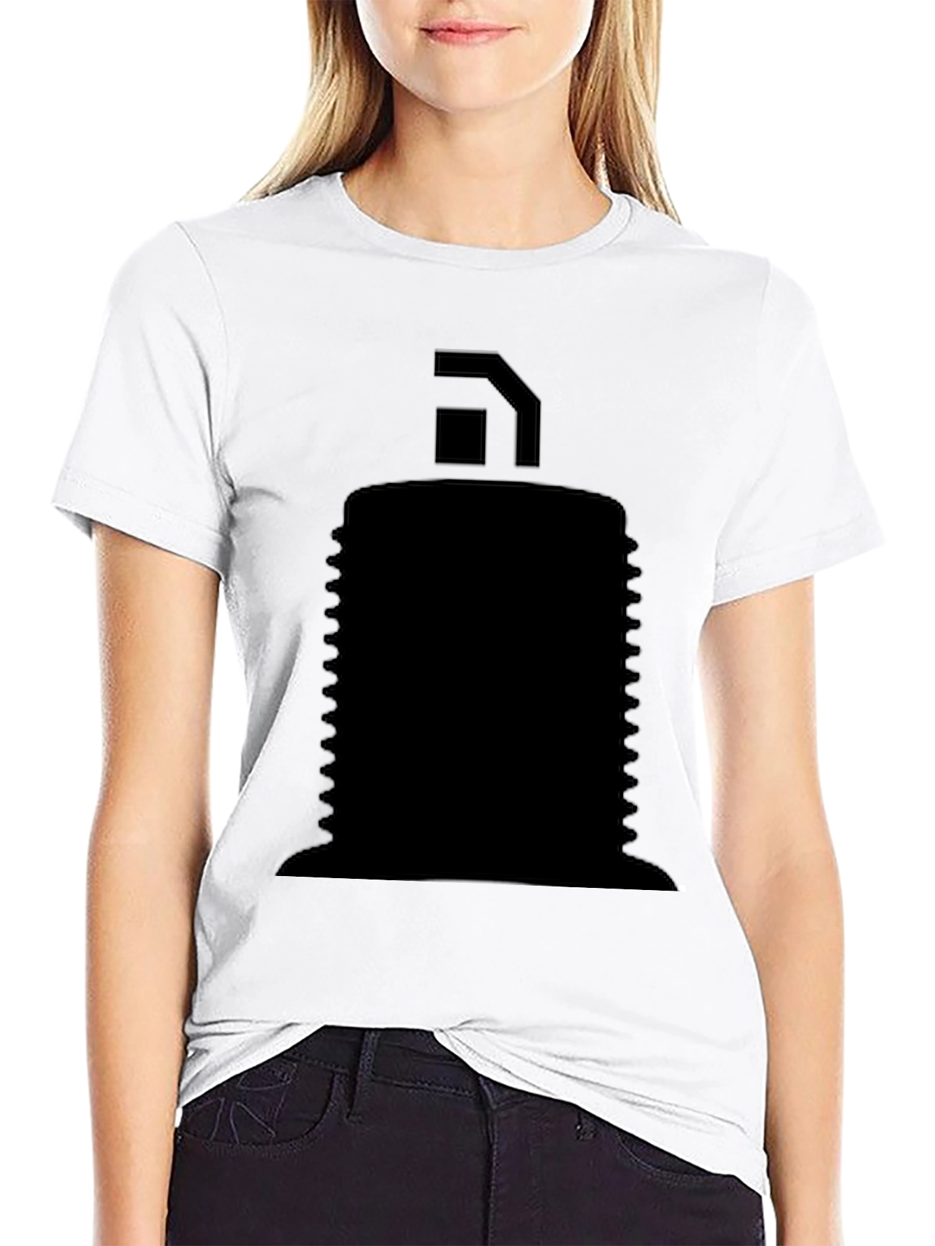 Mens Black Graphic T-Shirt - Abstract Design