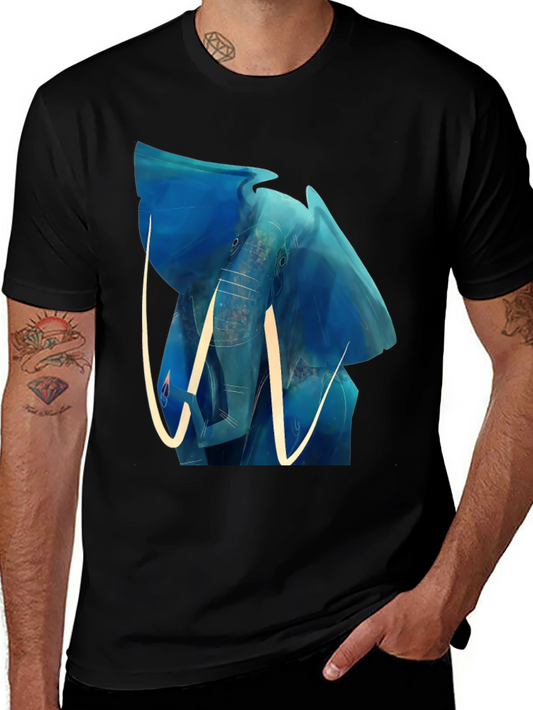 Elephant Blue Graphic Tee