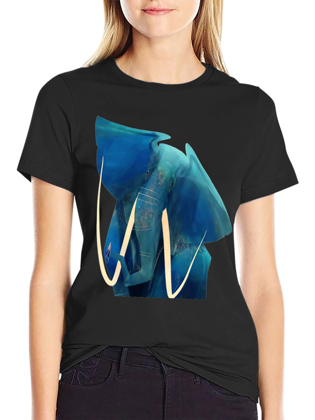 Elephant Blue Graphic Tee