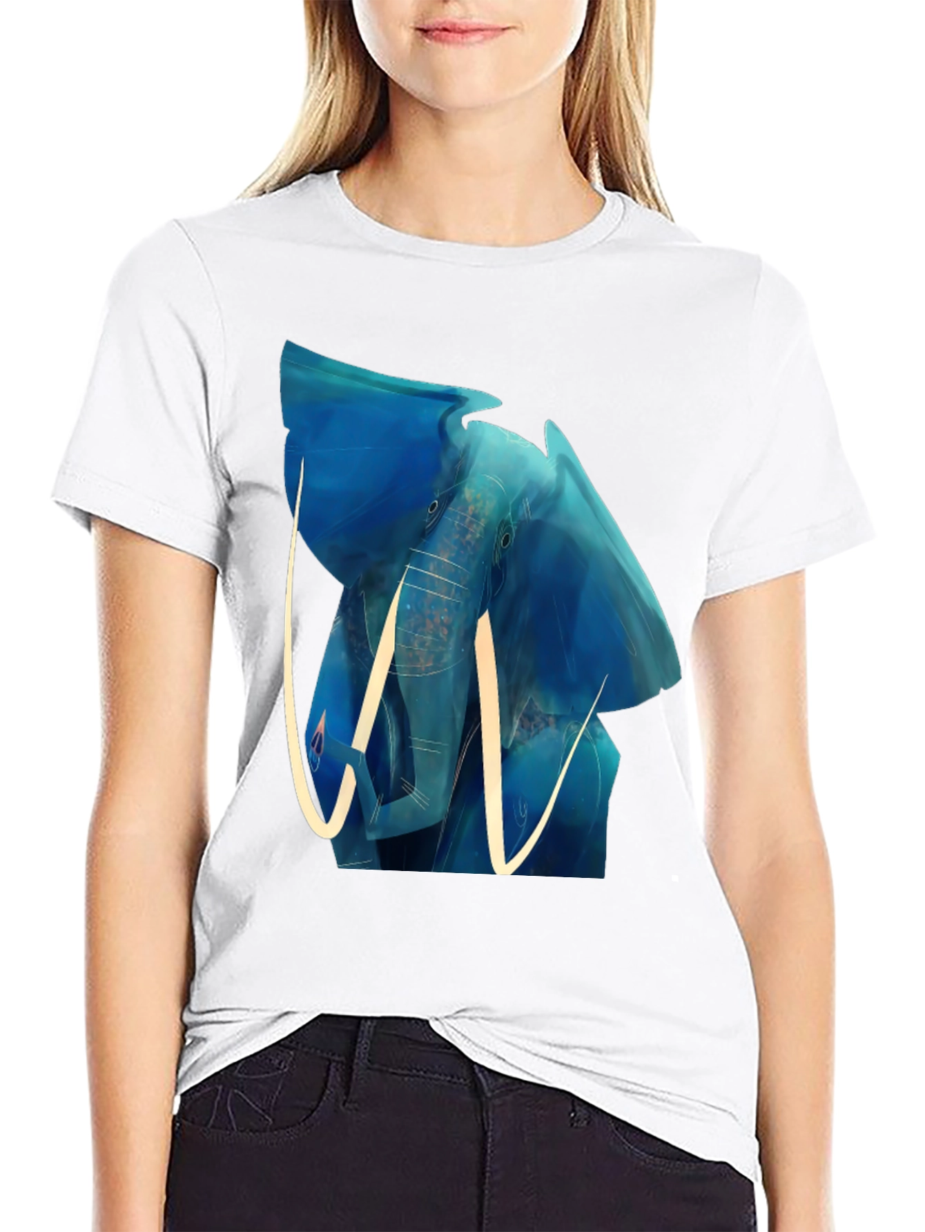 Elephant Blue Graphic Tee