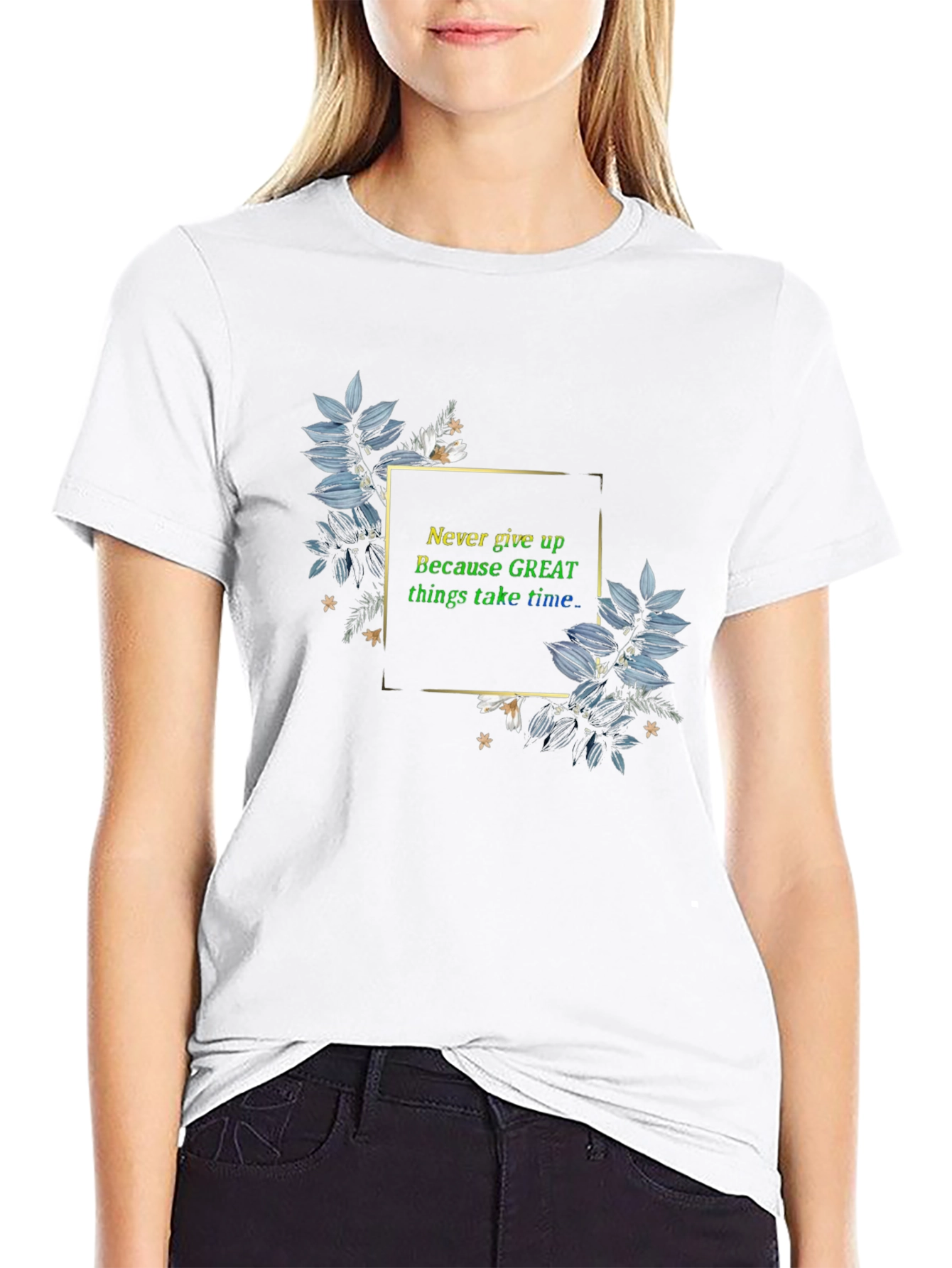 Inspirational T-Shirt: Never Give Up Graphic Tee