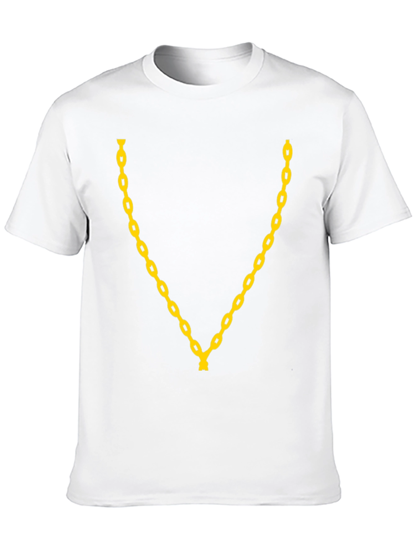 Gold Chain Graphic Black T-Shirt