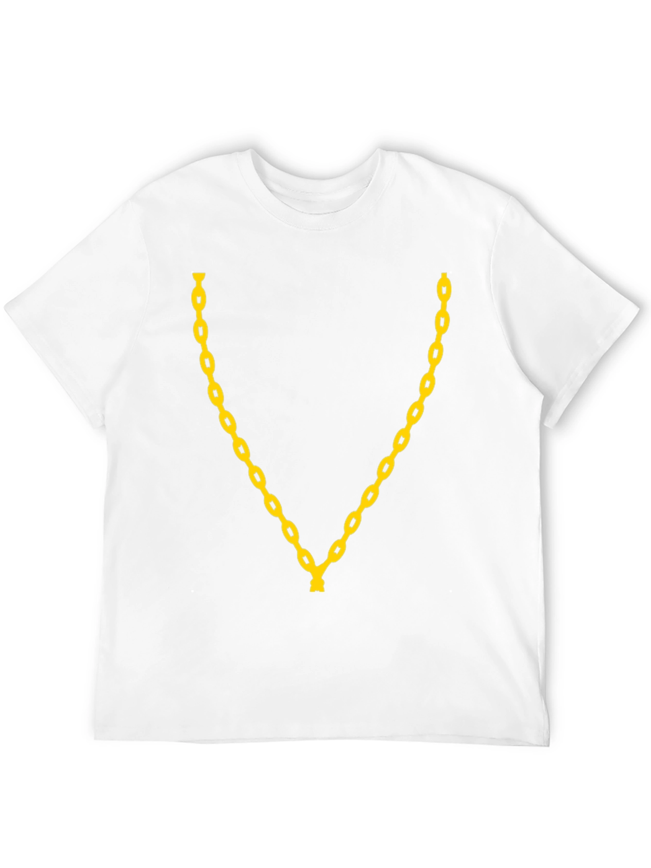 Gold Chain Graphic Black T-Shirt