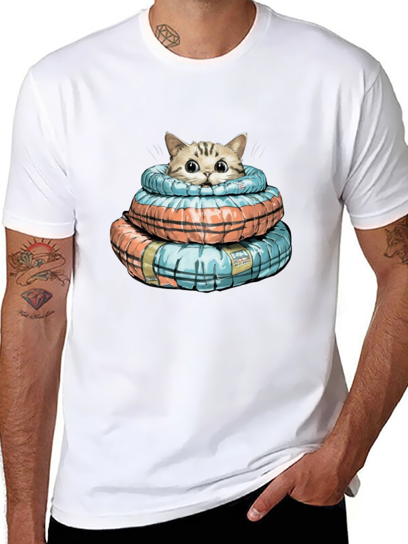 Cat in Life Preserver T-Shirt