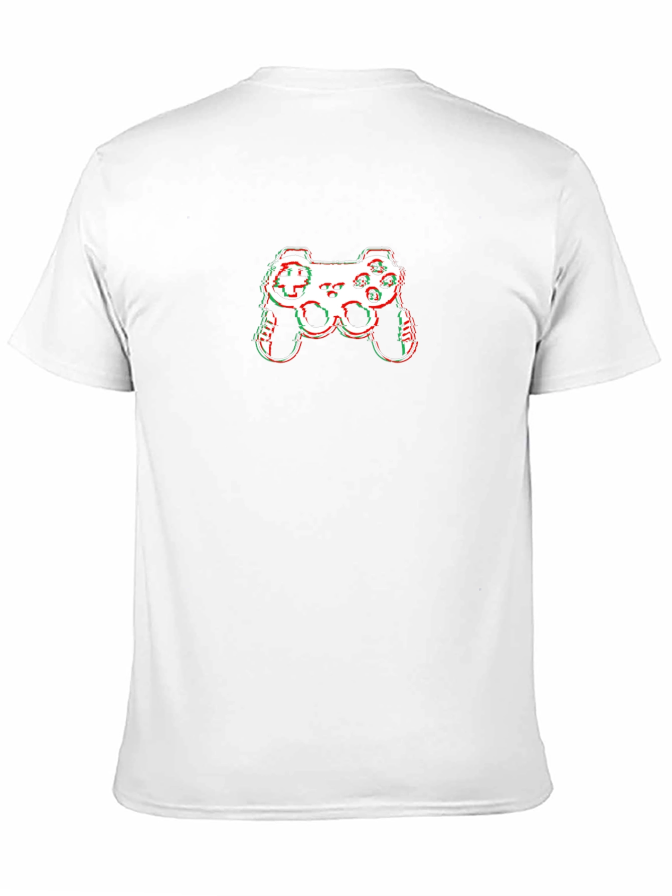 Gamer Glitch Graphic Tee - Black Cotton T-Shirt
