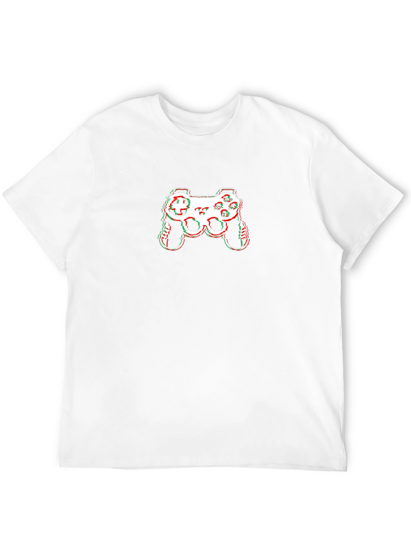 Gamer Glitch Graphic Tee - Black Cotton T-Shirt