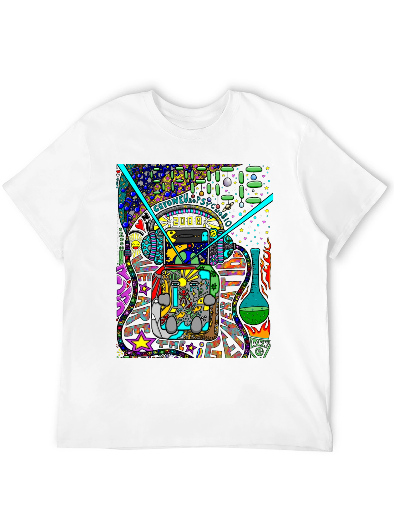Unique Graphic T-Shirt - Psychedelic 2008 Design