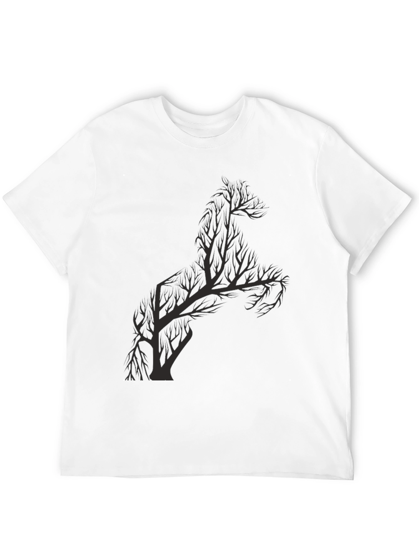 Tree Horse Graphic Tee - Mens Black T-Shirt