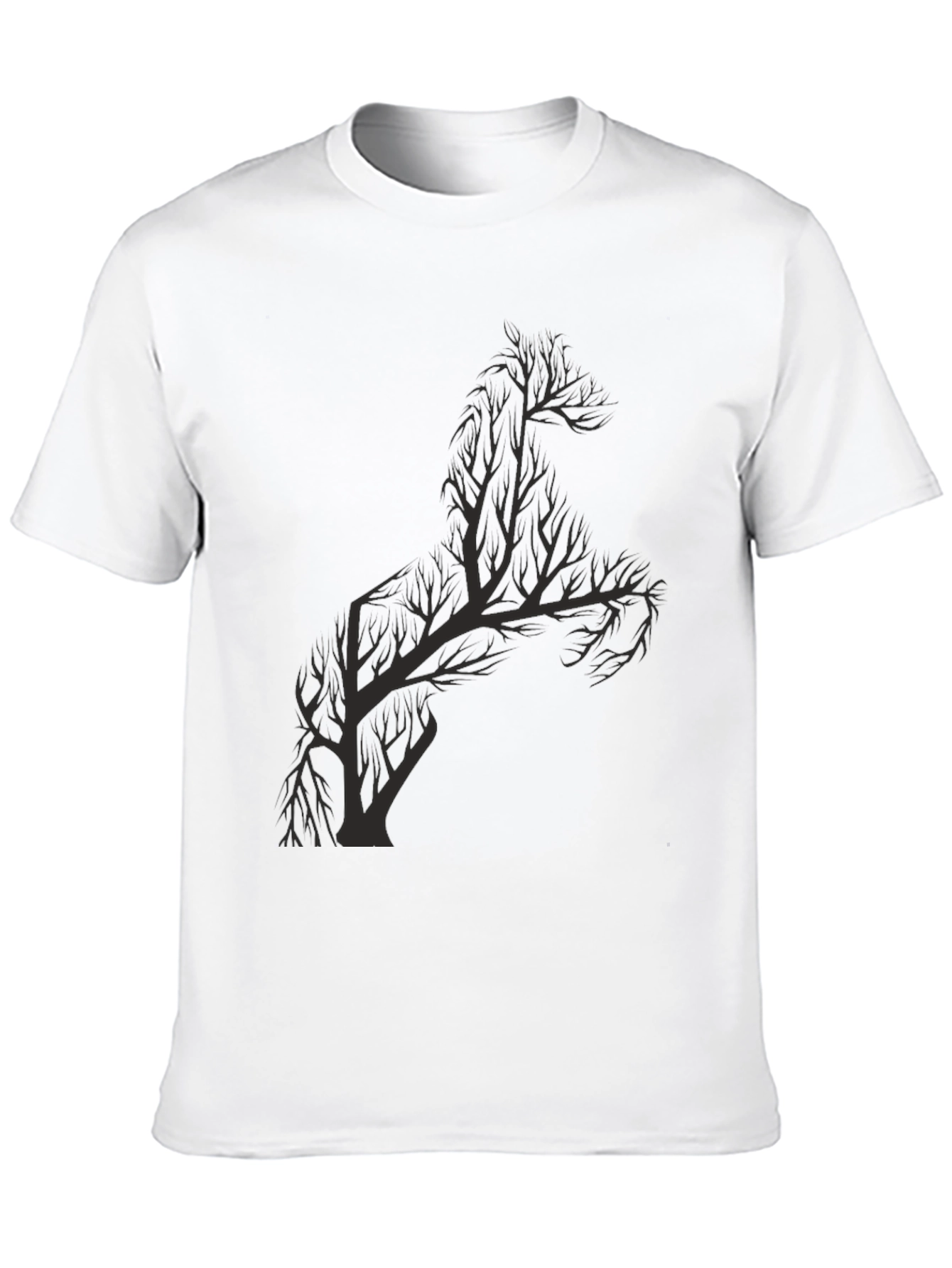 Tree Horse Graphic Tee - Mens Black T-Shirt