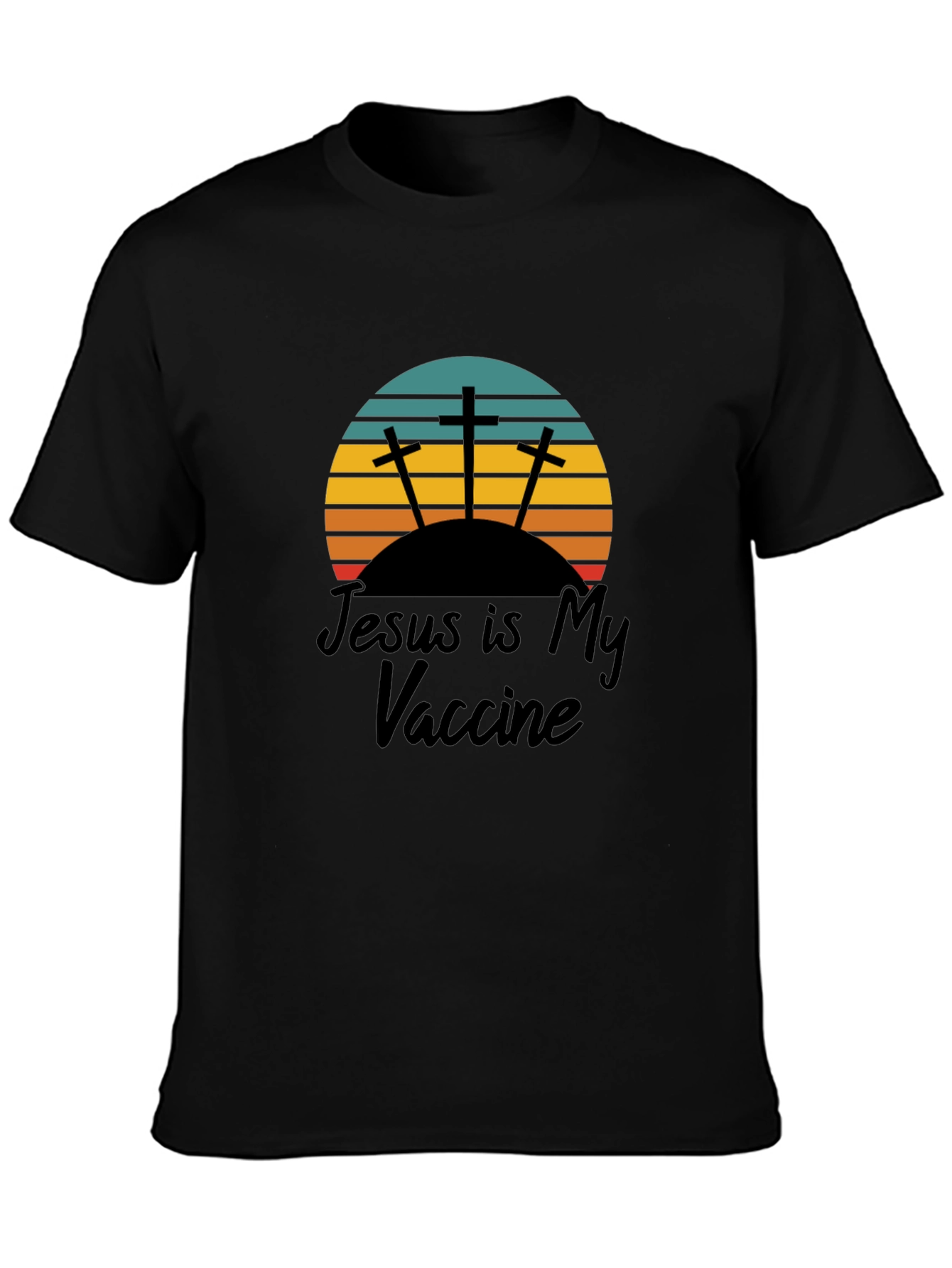 Jesus Is My Vaccine T-Shirt Black Christian Tee