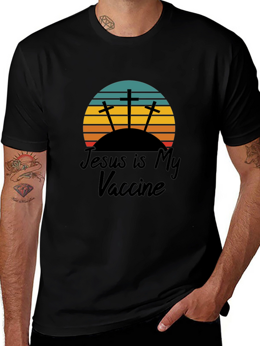 Jesus Is My Vaccine T-Shirt Black Christian Tee
