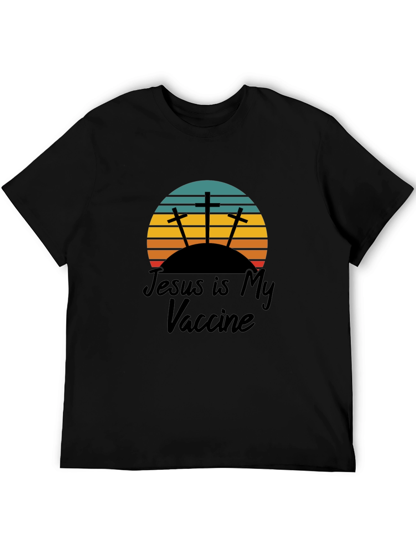 Jesus Is My Vaccine T-Shirt Black Christian Tee