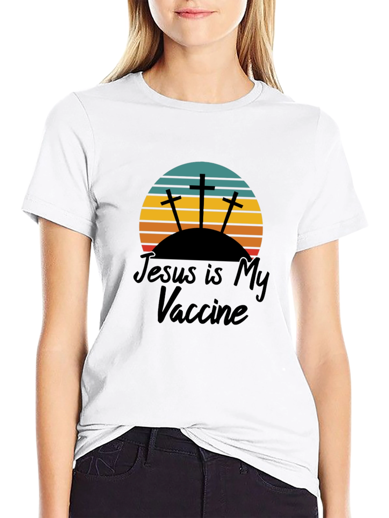 Jesus Is My Vaccine T-Shirt Black Christian Tee