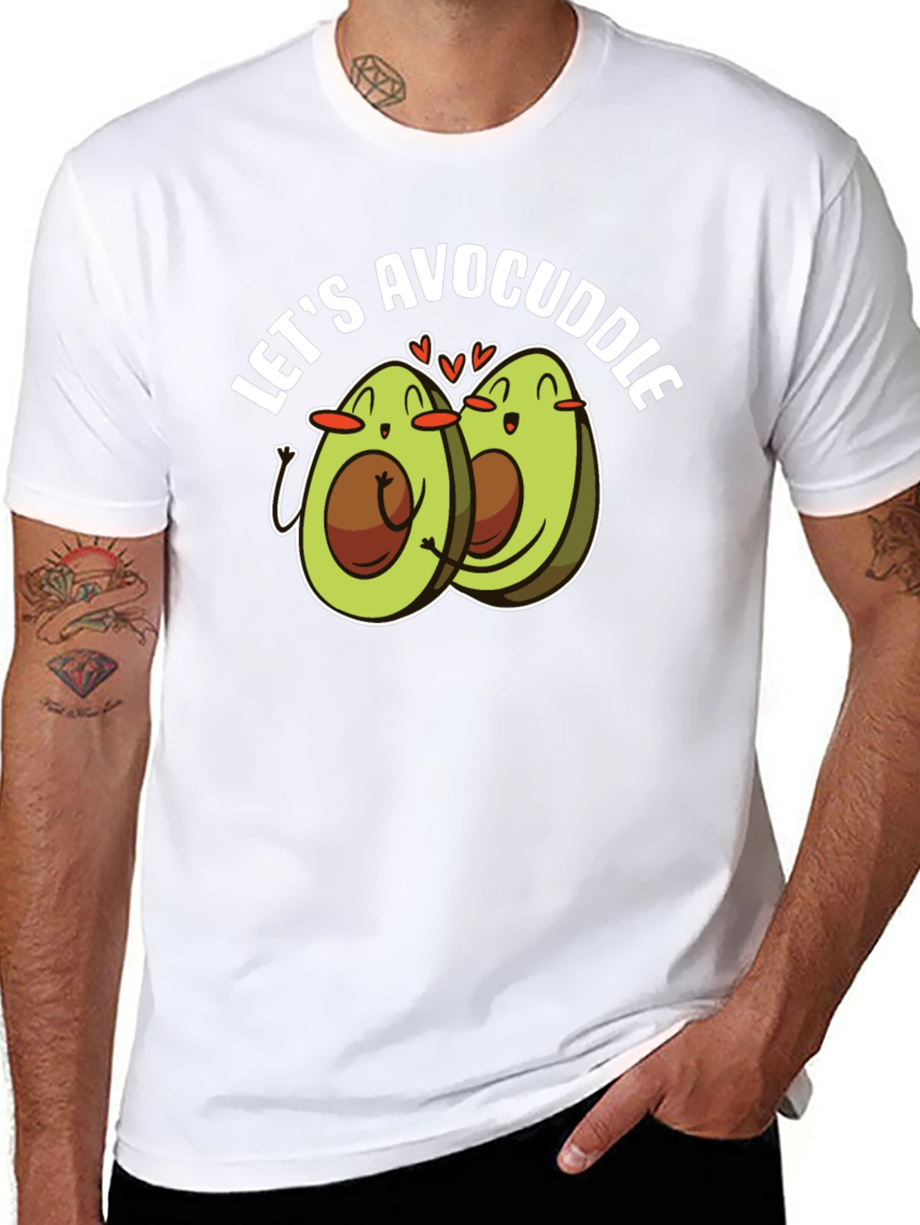Avocado Cuddle T-Shirt - Cute Foodie Tee