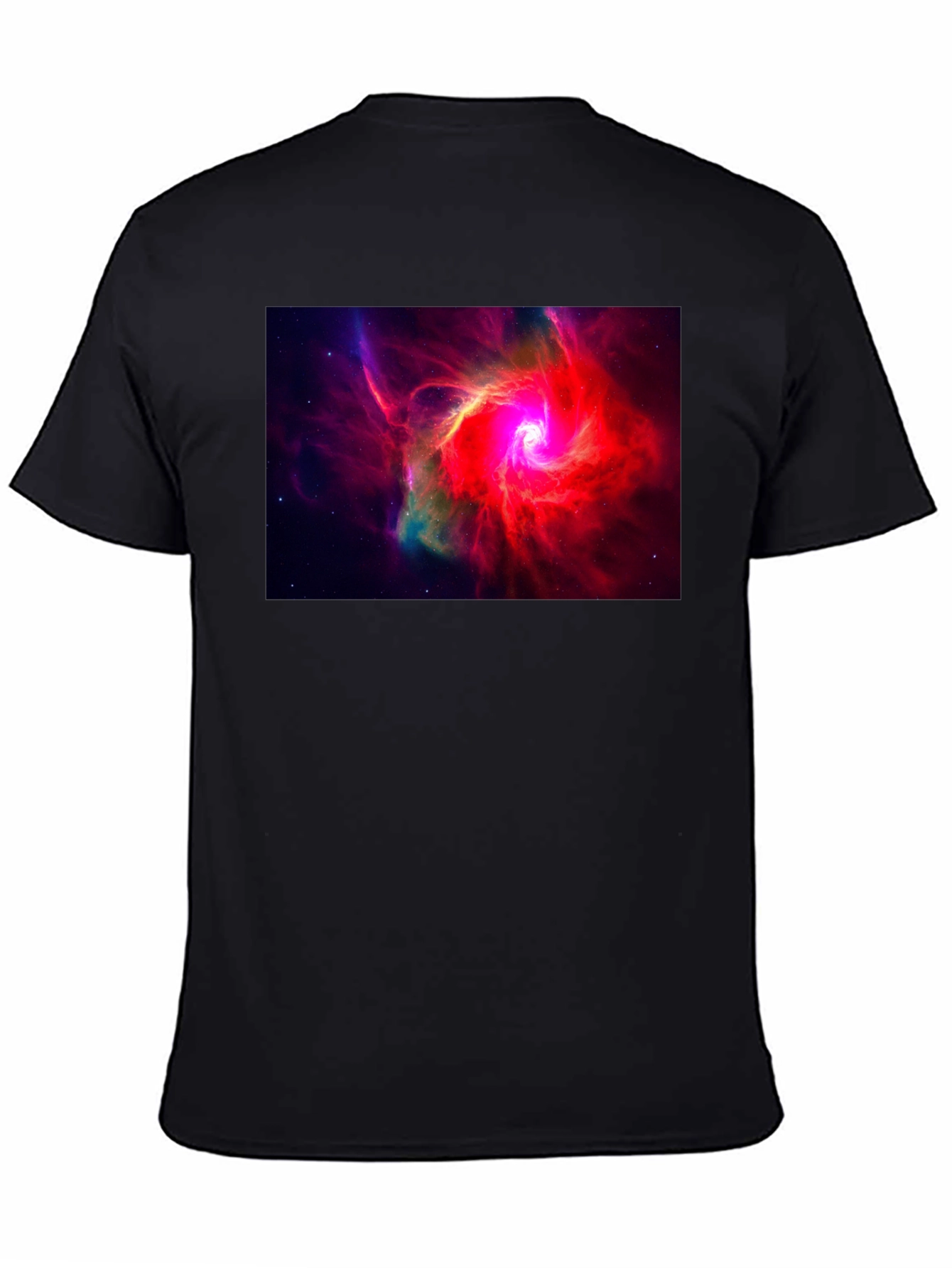 Nebula Graphic Black T-Shirt - Space Art Tee