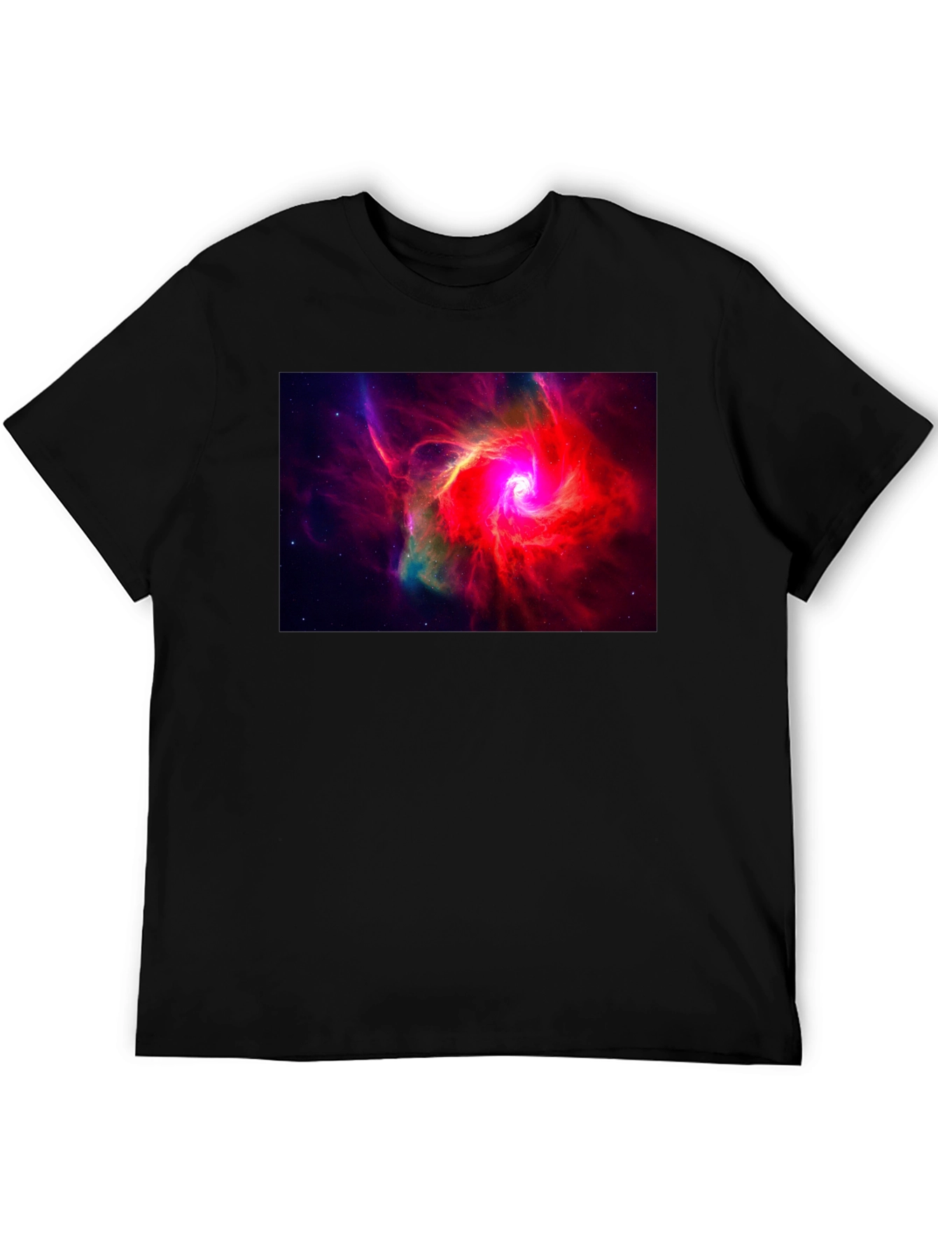 Nebula Graphic Black T-Shirt - Space Art Tee