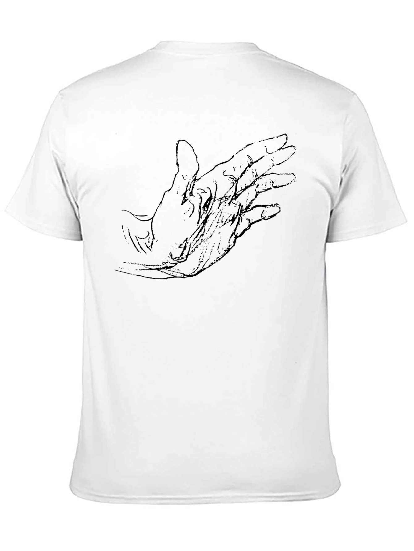 Artistic Hand Graphic Black Tee