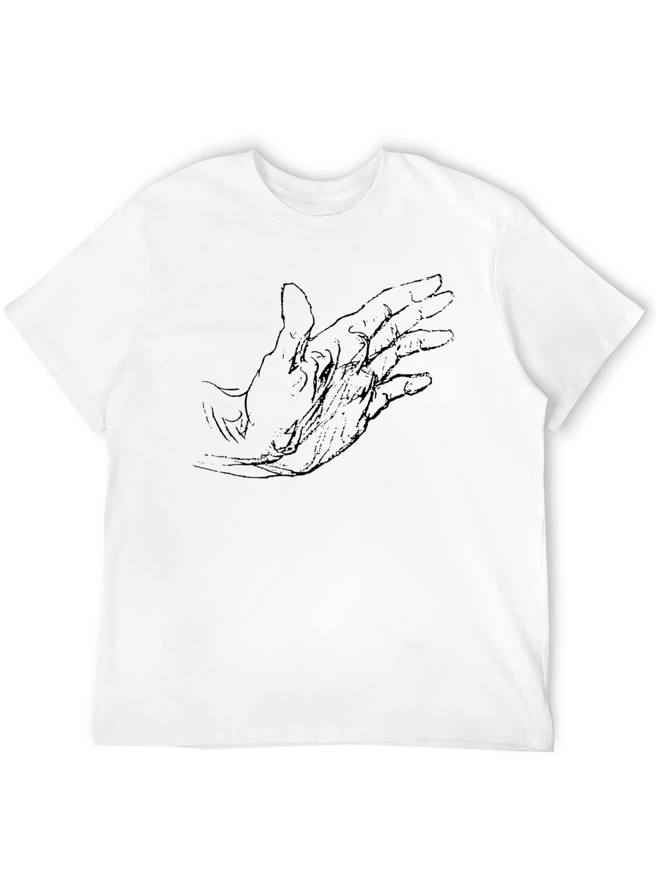 Artistic Hand Graphic Black Tee