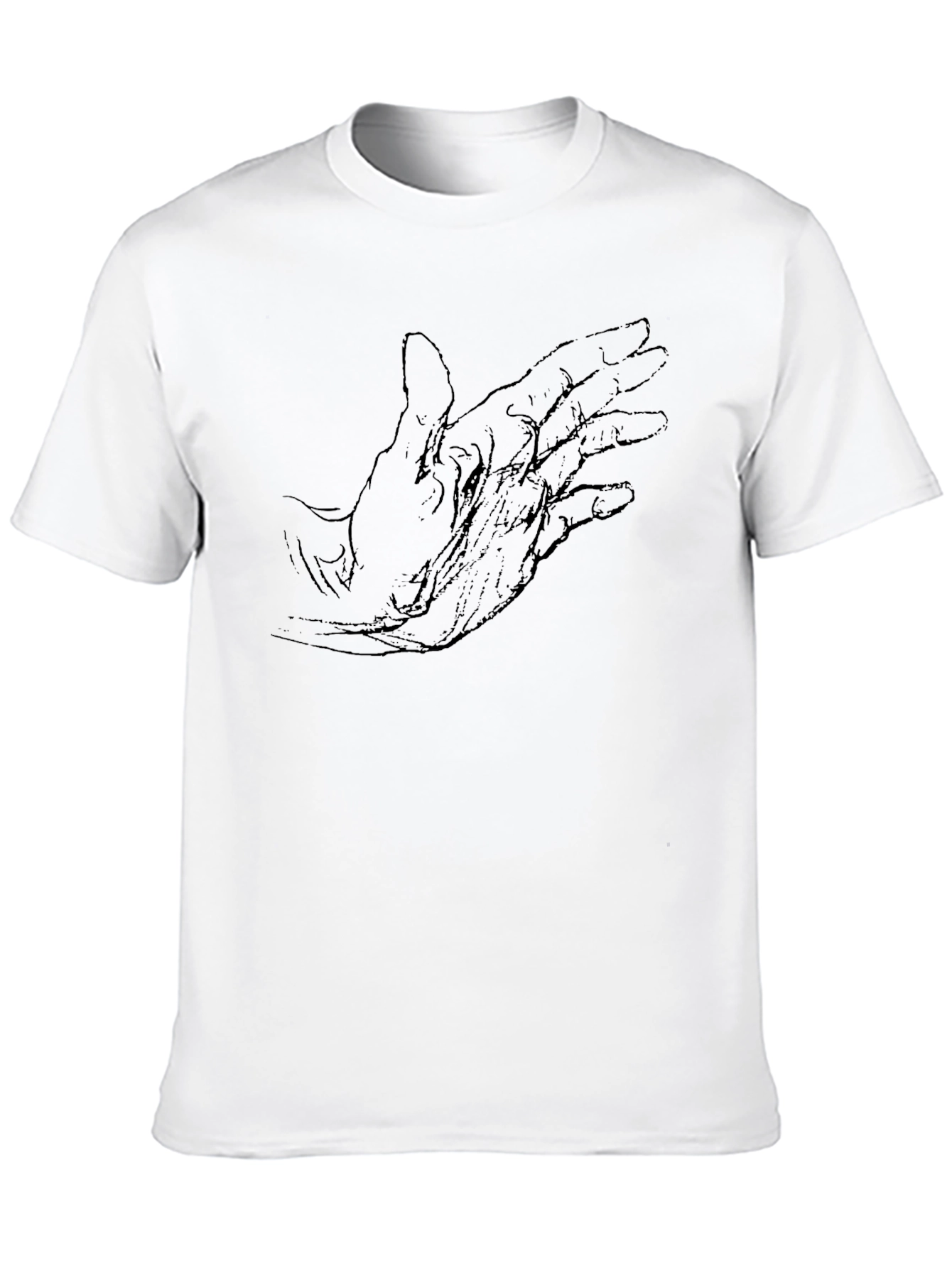 Artistic Hand Graphic Black Tee