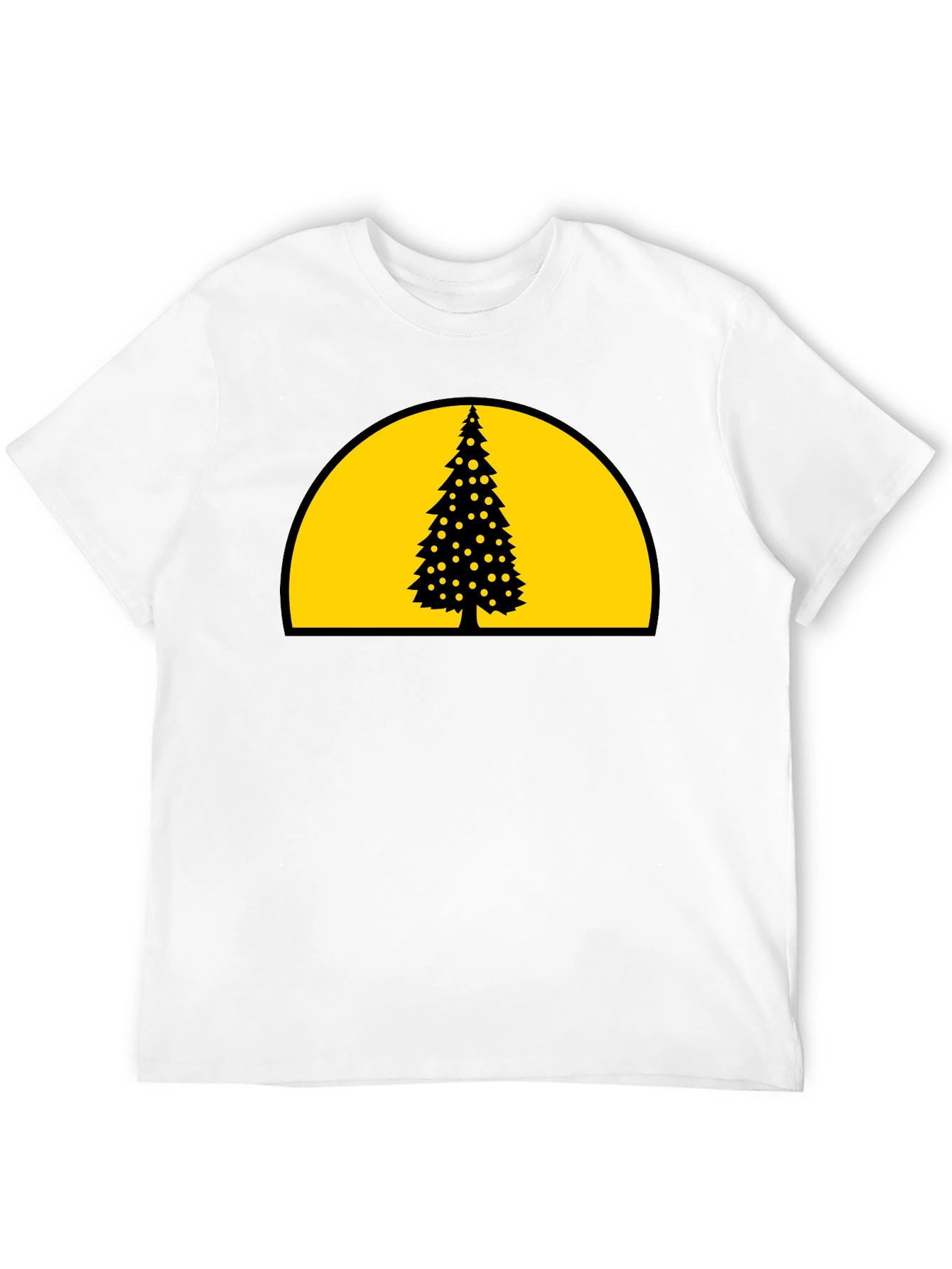 Christmas Tree Graphic T-Shirt - Black