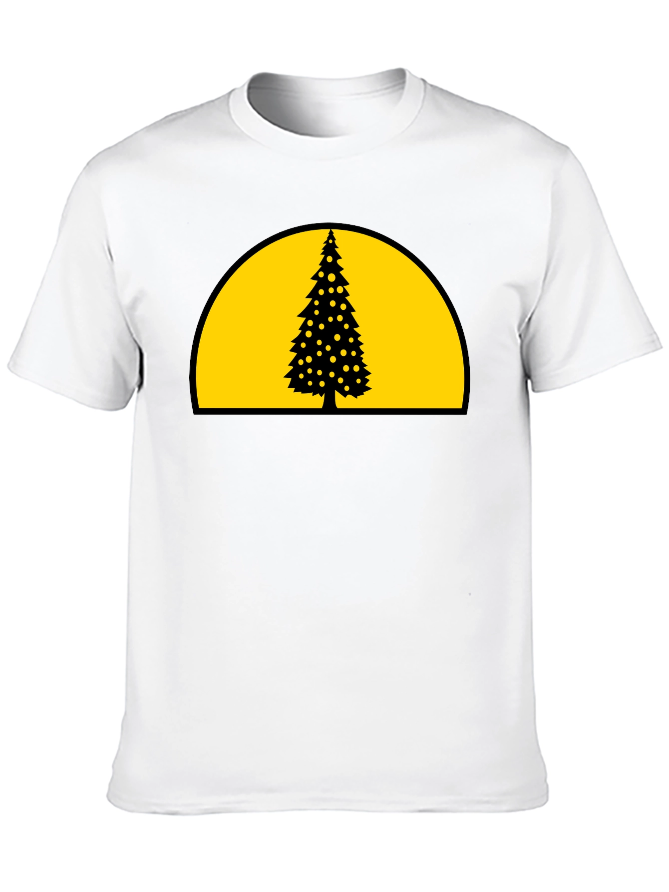 Christmas Tree Graphic T-Shirt - Black