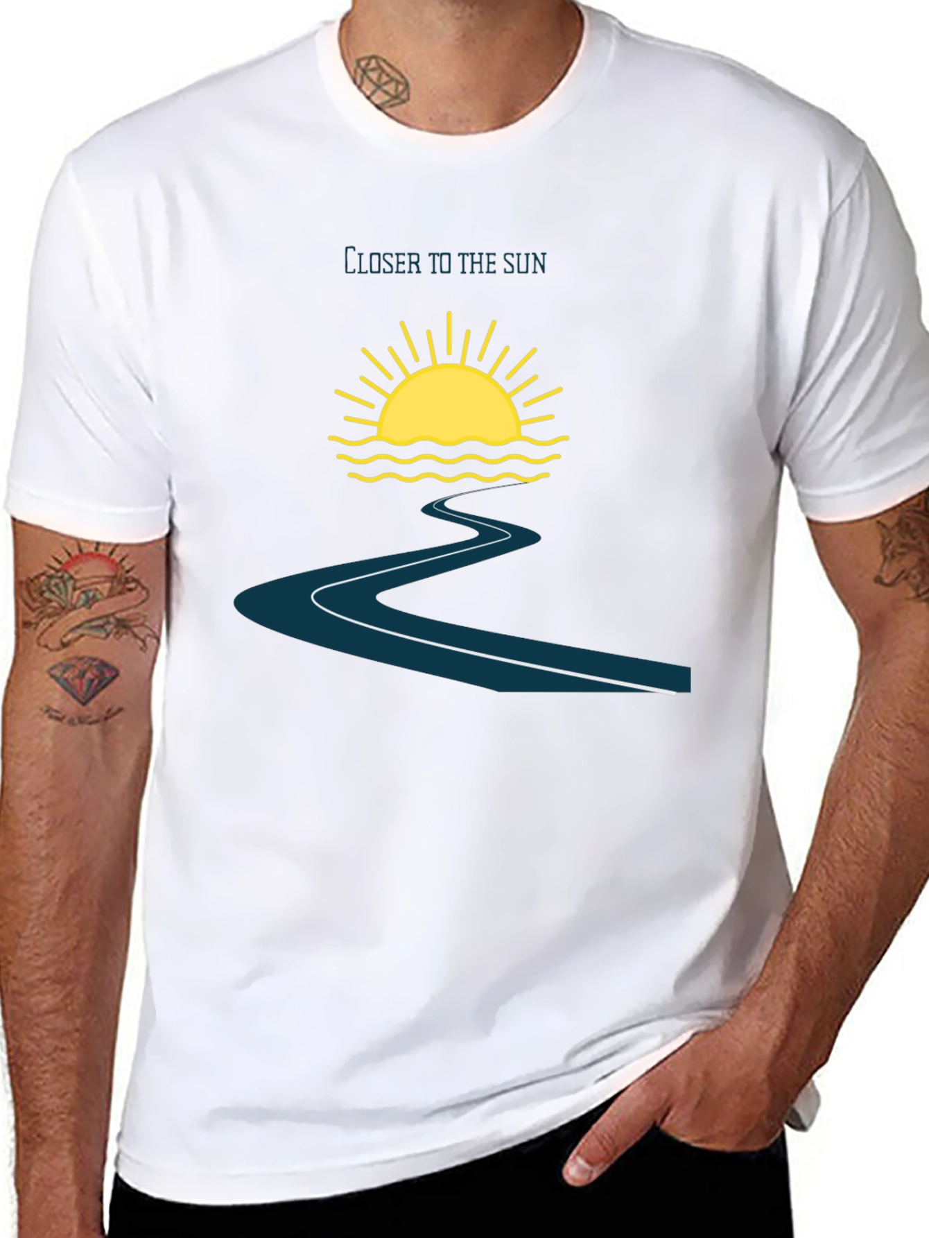Closer to the Sun Black Graphic Tee