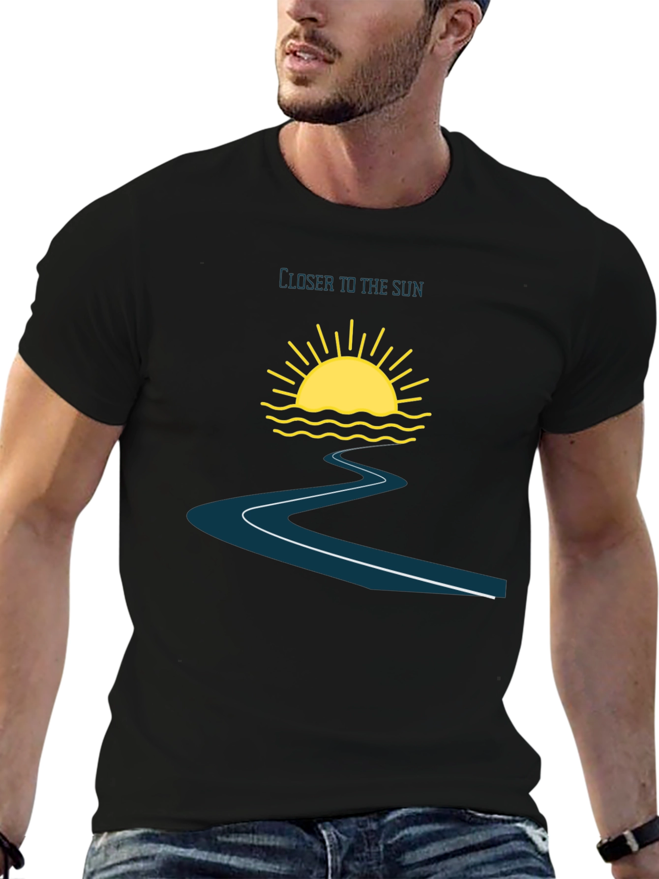Closer to the Sun Black Graphic Tee