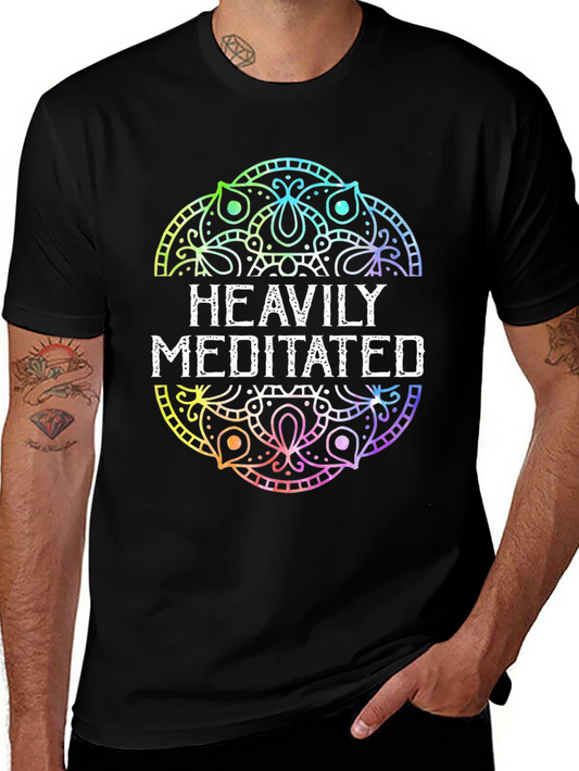 Heavily Meditated Mandala T-Shirt - Black
