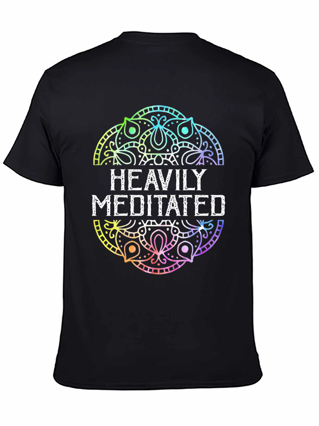 Heavily Meditated Mandala T-Shirt - Black