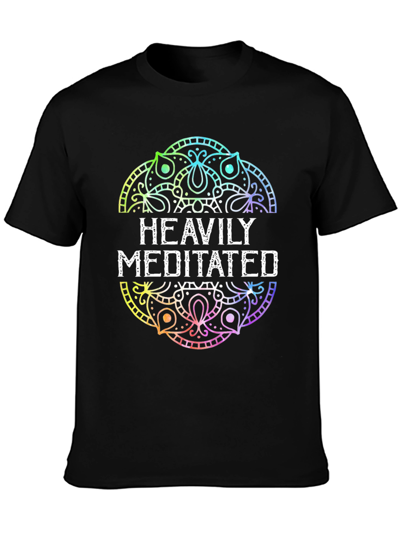 Heavily Meditated Mandala T-Shirt - Black