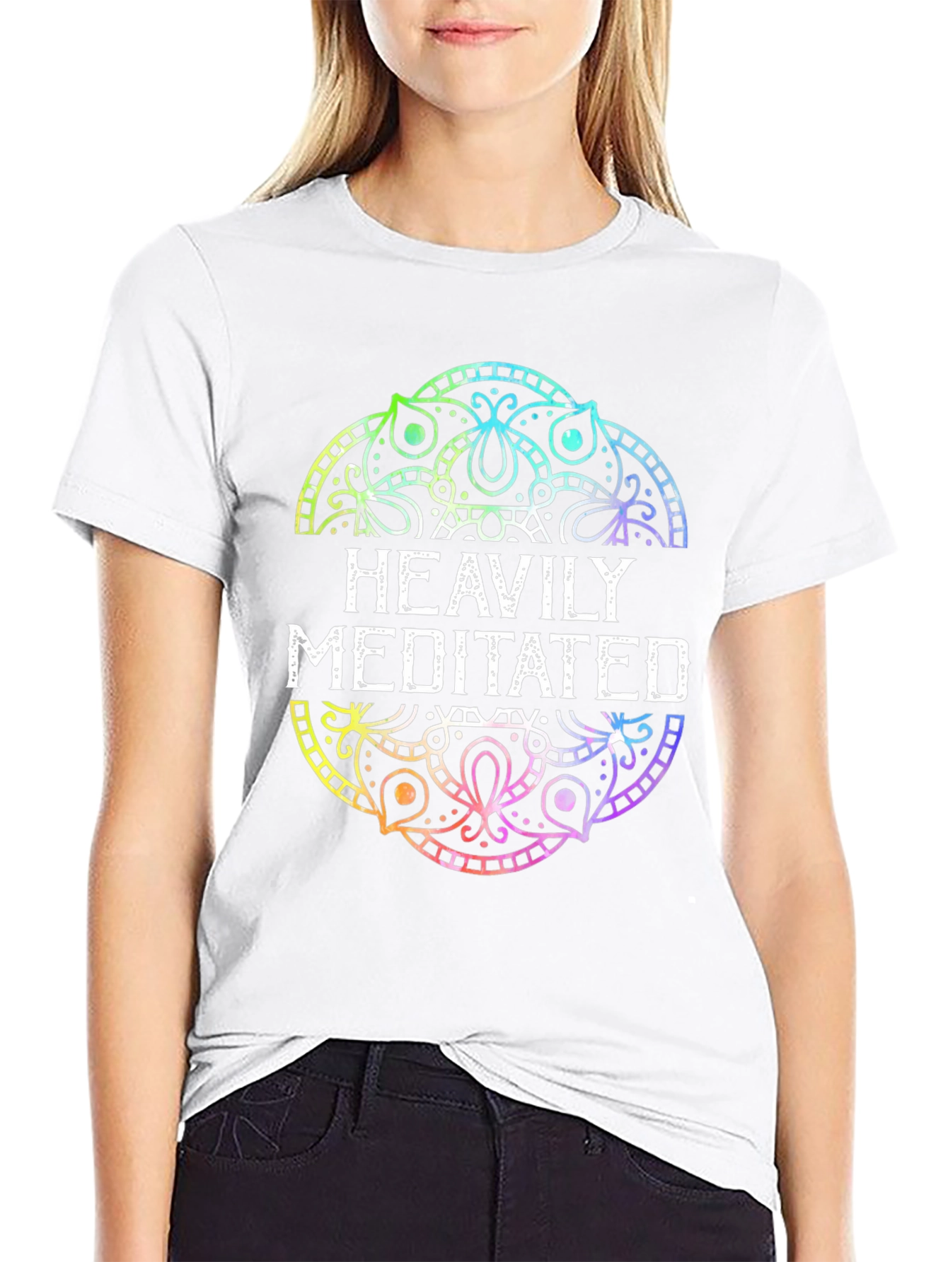 Heavily Meditated Mandala T-Shirt - Black
