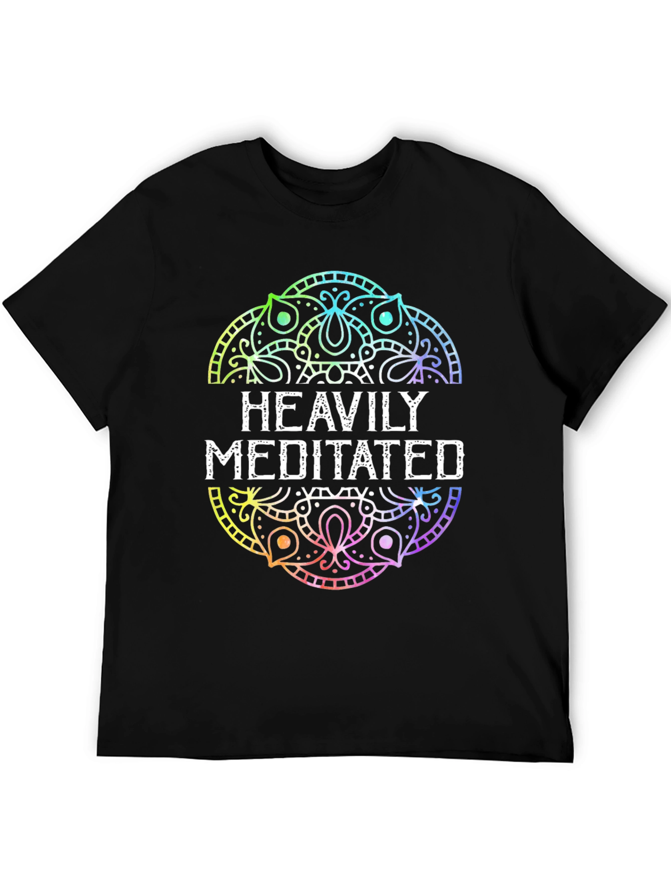 Heavily Meditated Mandala T-Shirt - Black