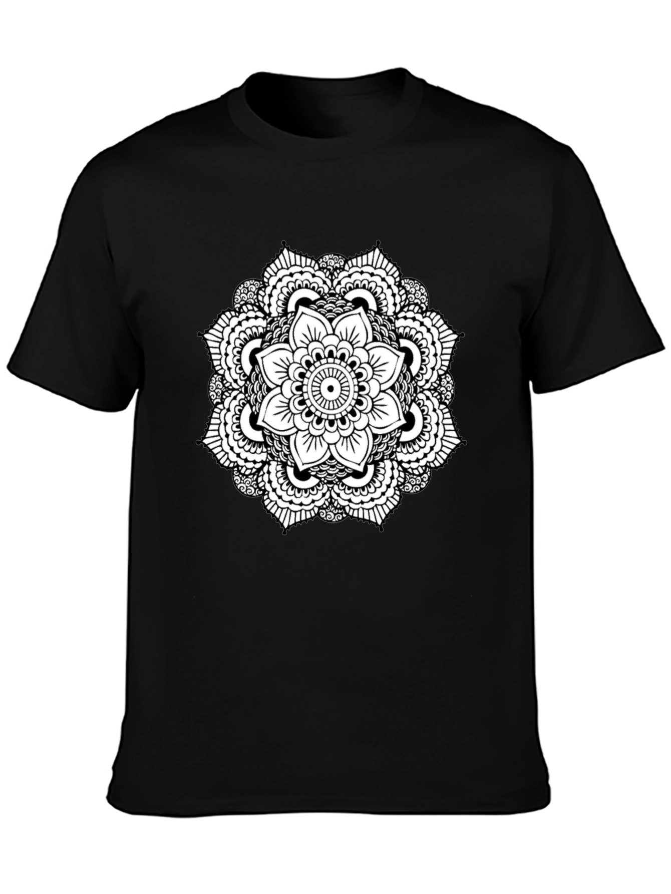 Black Mandala T-Shirt - Stylish Graphic Tee