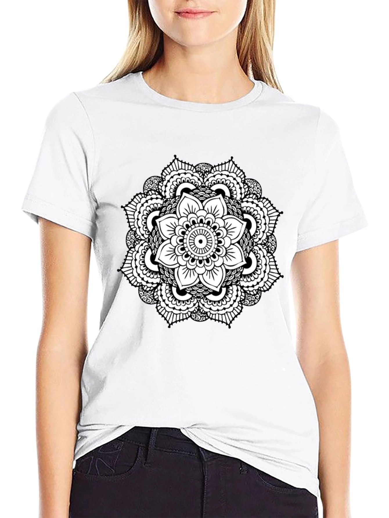 Black Mandala T-Shirt - Stylish Graphic Tee