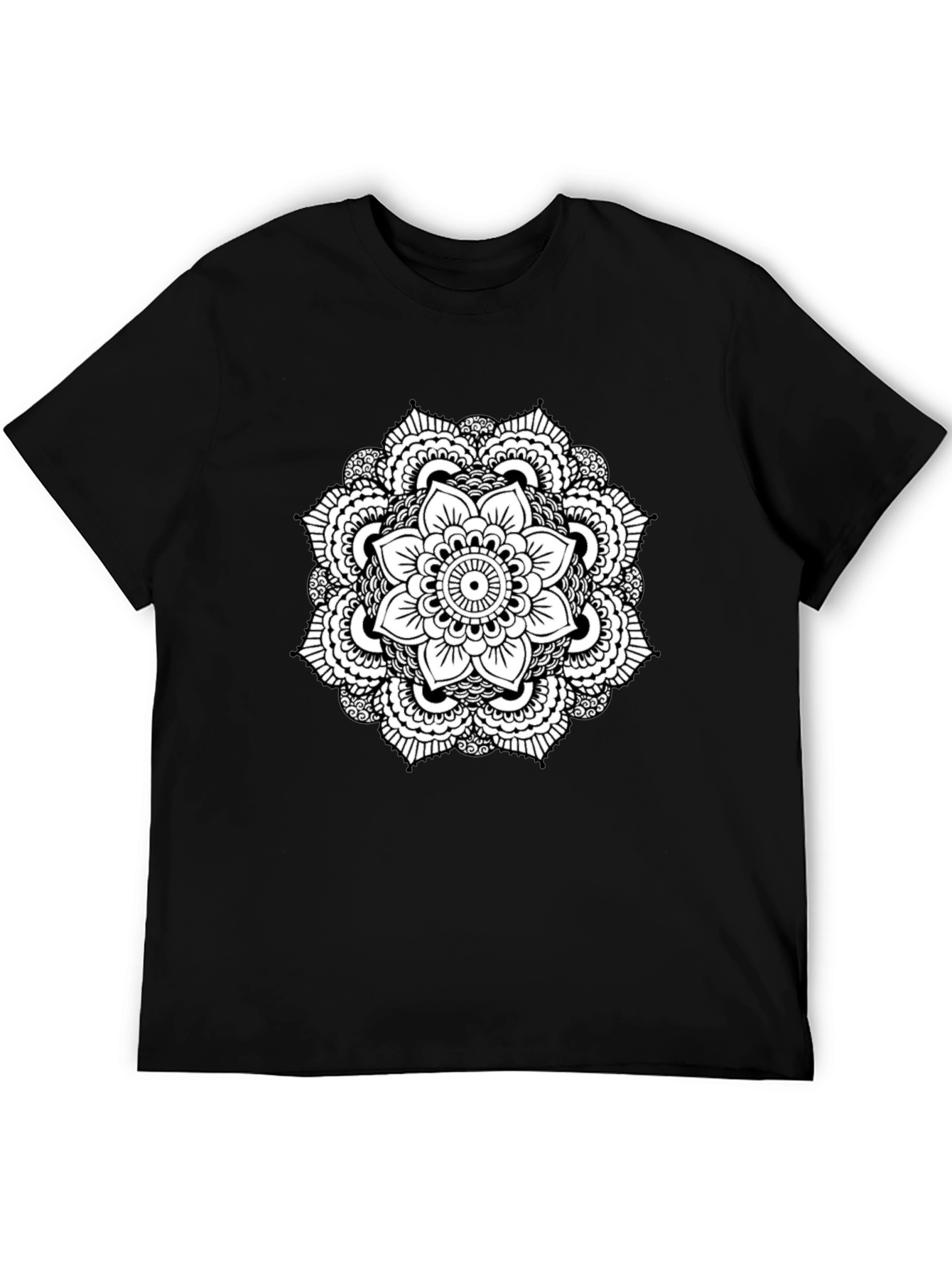 Black Mandala T-Shirt - Stylish Graphic Tee