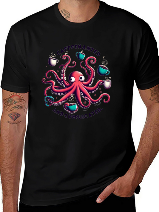 Caffeinated & Complicated Octopus T-Shirt