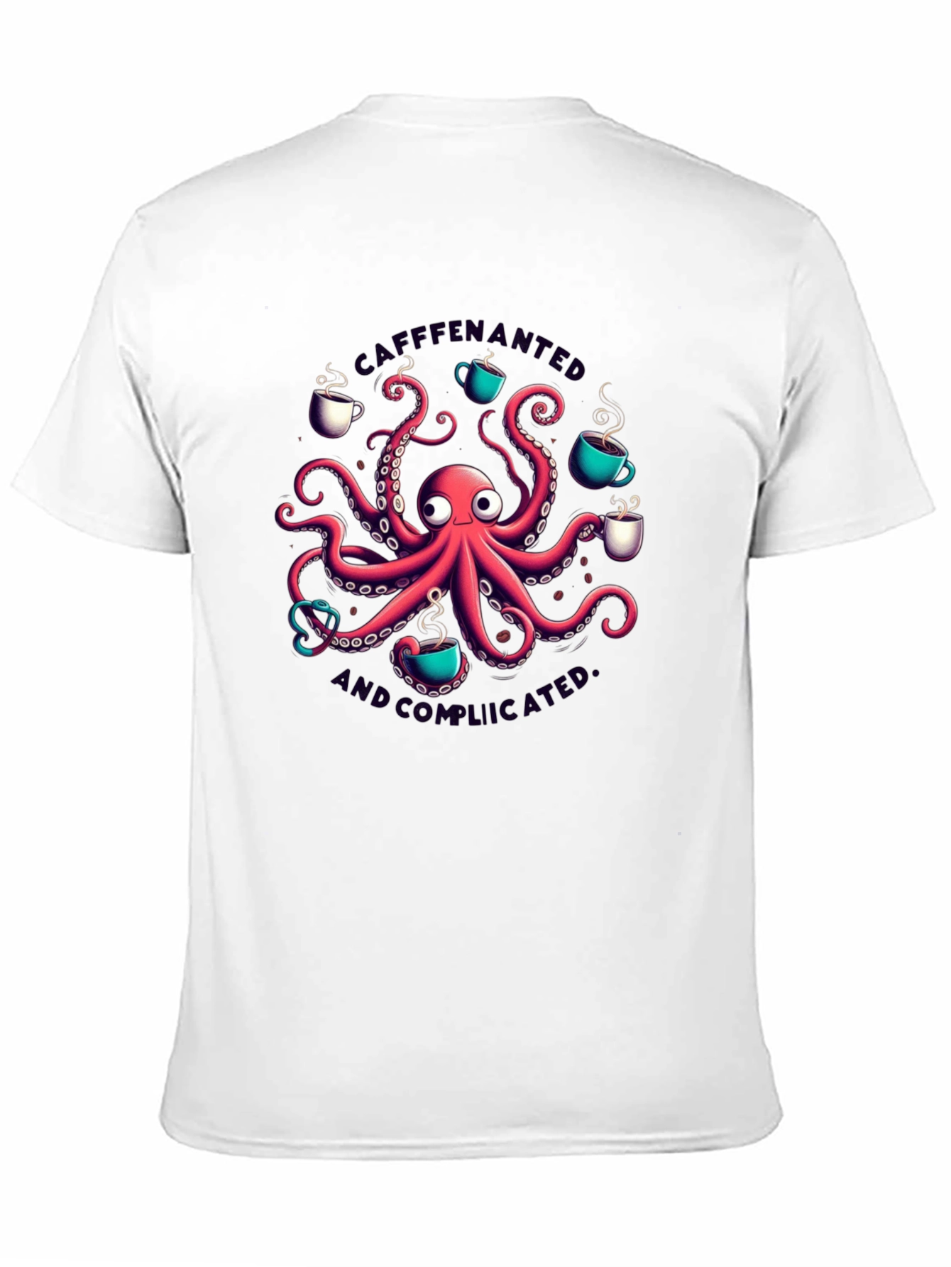 Caffeinated & Complicated Octopus T-Shirt