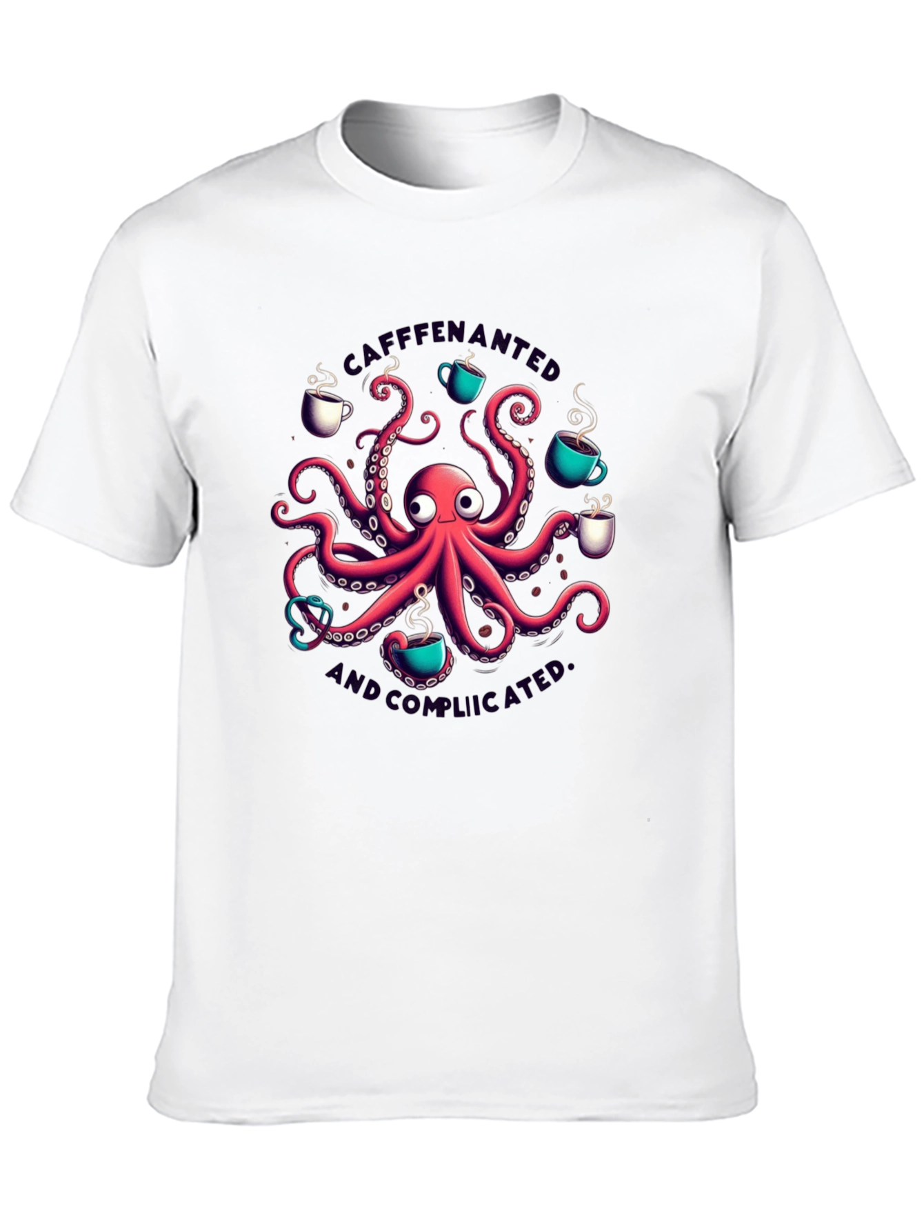 Caffeinated & Complicated Octopus T-Shirt